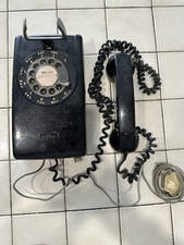 Vintage Western Electric 554BMP Rotary Dial Wall Telephone Black Corded Phone