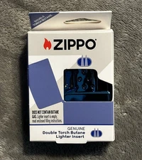 Zippo High Polish Blue Double Torch Butane Lighter Insert, New In Box