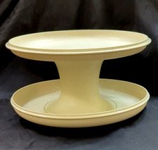 Tupperware 3 Piece Serve It All Pedestal Pie Cake Stand 1531-5 1532-6 1533-5 VTG