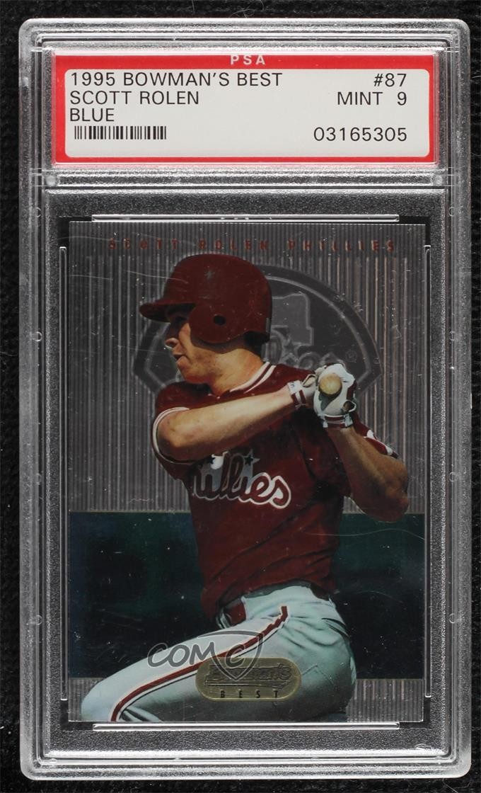 1995 Bowman's Best Blue Scott Rolen #87 PSA 9 MINT Rookie RC HOF 19x5