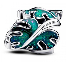 Green Monstera Leaves Charm S925 Sterling Sil...