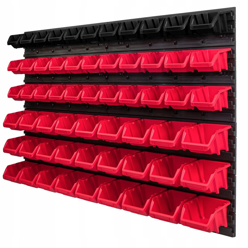 Tool Board Wall Rack 115x78cm Garage Workshop Organizer 60 Bins | eBay UK