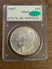 1887 $1 PCGS MS65 CAC Morgan Dollar RATTLER