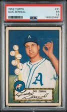 1952 TOPPS #31 GUS ZERNIAL PSA 1.5