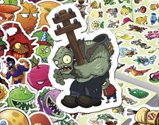 60PCS Random Halloween Plants Zombies Waterproof Vinyl Stickers