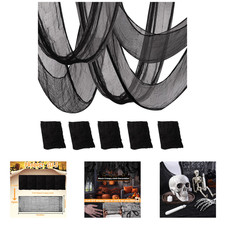 5 Piece Halloween Creepy Cloth Black 30x72 Inches Indoor Outdoor Party