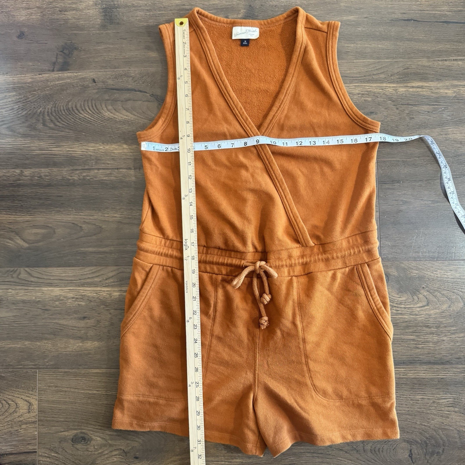 Universal Thread Burnt Orange Wrap Romper Womens … - image 9