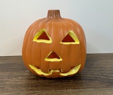 Halloween 4.5 Pumpkin Jack O Lantern Vinyl Figure Prop Decor Hollow