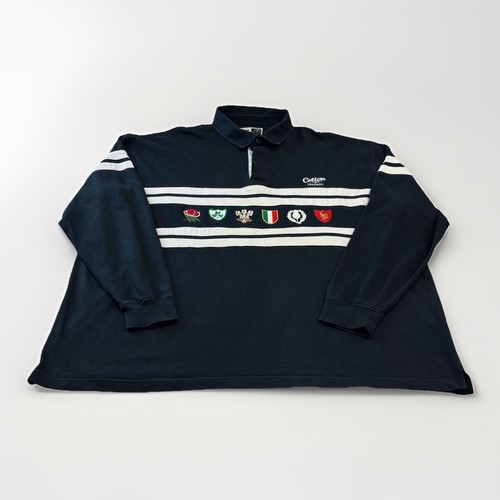 Cotton traders Six nations rugby shirt 3XL Navy men’s Vintage Long Sleeve Top