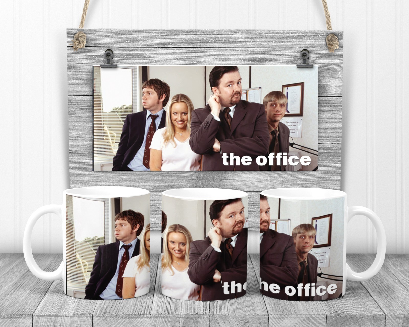 Taza de exhibición de televisión The Office Reino Unido, taza de cerámica de 11 oz, regalo para fanáticos de la comedia del Reino Unido