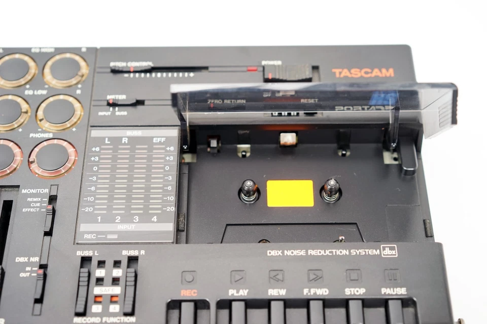 TASCAM Porta 05 HS Ministudio 4-Track Cassette Recorder Tested w/ Adapter Japan - Image 3 of 4