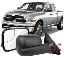 Towing Mirror Power Heated 2002-2008 Dodge Ram Black - Right Power Control