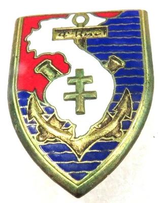 ARTILLERIE COLONIALE INSIGNE 4RAC DOM INDOCHINE SUPERBE Guilloché - Photo 1/2
