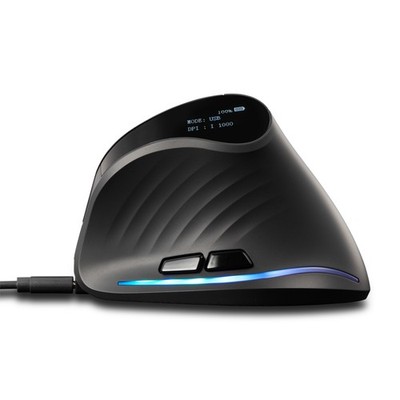 ZELOTES 2.4G Wireless Mice Vertical Ergonomic Optical Indicator 3-Modes Conn SET