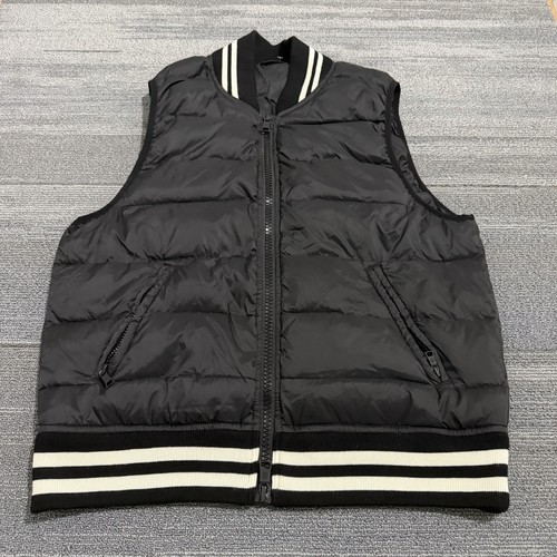 G/Fore Vest Mens Large Black Down Fill Wool Performance Quilted Full Zip Golfer