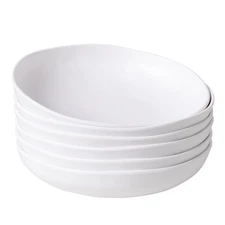 Melamine Pasta Bowl Set Set of 6 Large 9'' and 40 OZ Salad Bowl Set Shatterpr...