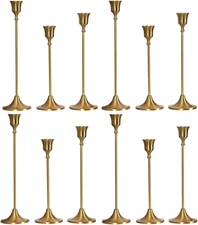 Gold Candle Holders Set -30Pcs Taper Candle Holder for Candlesticks, Tall Metal