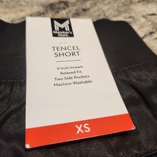 Member's Mark Women's Tencel Shorts 4" Inseam, Relaxed Fit, Black, Size XS