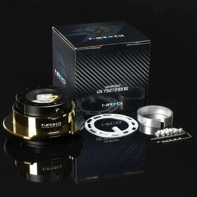 NRG SRK-250BK-CG Black / Gold Ring Gen 2.5 Steering Wheel Quick Release Adapter