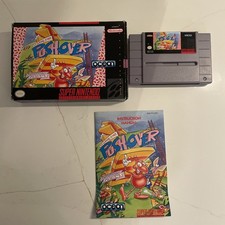 Push-Over SNES (Super Nintendo Entertainment System, 1992) Box, cart and manual