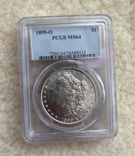 1899 O MORGAN DOLLAR PCGS MS-64 - UNCIRCULATED - CERTIFIED SLAB - $1