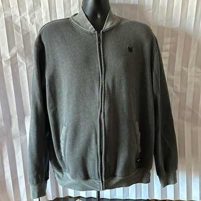 Zoo York Full Zip Jacket Size XL Gray Black Herringbone Men s Casual Coat