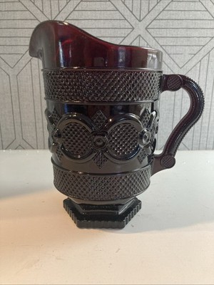 Vintage Avon 1876 Cape Cod Ruby Red Glass 46oz Water Pitcher 