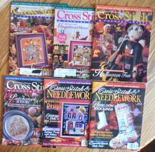 EUC Lot of 6 "Cross Stitch Country Crafts/Needlework" Magazines 1993-96 Holiday