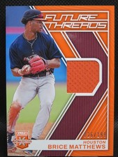BRICE MATTHEWS 2023 ELITE EXTRA EDITION FUTURE THREADS MEM CARD SP #D26/199