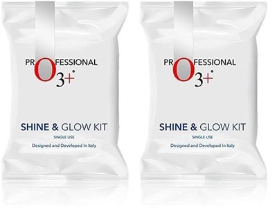 O3 Plus Shine Glow Mono Dose Facial Kit 32g 6ml Pack of 2 Free Shipping New Box