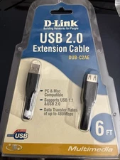 D-Link USB 2.0 Extension Cable DUB-C2AE PC & Mac Compatible