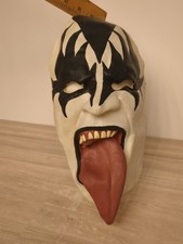 MASCARILLA HALLOWEEN KISS GENE SIMMONS DE COLECCIÓN LENGUA SOBRESALIENTE CARA PINTADA