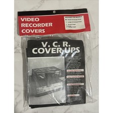 NOS VTG VCR VHS Player Brown Vinyl Dust Cover w Clear Front For Small Universal
