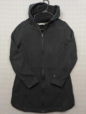 The North Face Parka Coat Womens Medium Black Fleece Lined Hooded Full Zip