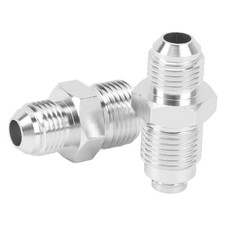 2 Pcs 6AN Power Steering Fitting Metal Alloy Steering Bump Tube Adapter Connect✈