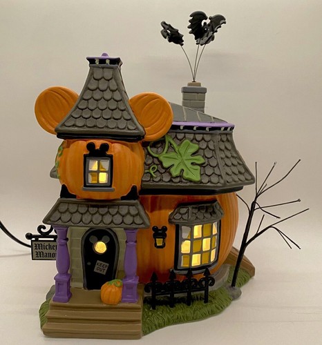 Department 56 Halloween Mickey's Pumpkintown Haunted Manor - Picture 3 of 5