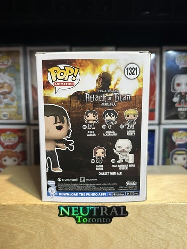 Funko POP! Anime: Attack On Titan 'Eren Jaeger' #1321 Vinyl Figure - Picture 5 of 10