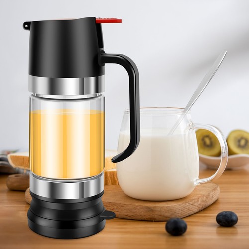 Glass Honey Dispenser Pot 300ml Easy Refill Syrup Dispenser Jar with mokEz - Picture 19 of 22