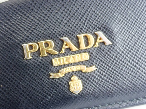 PRADA Saffiano Card Holder Black Pink - Picture 4 of 13