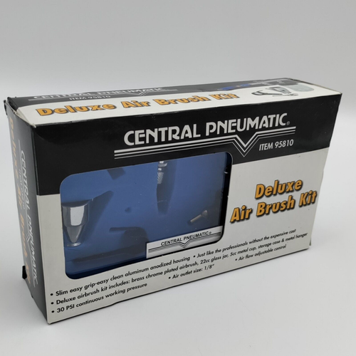 NEW Central Pneumatic Deluxe Air Brush Kit Item 95810 Open Box eBay