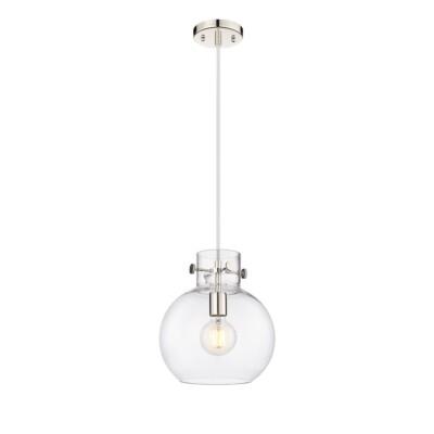 Innovations Newton Sphere 1-Lt 10'' Cord Pendant, PN/CG - 410-1PM-PN-G410-10CL