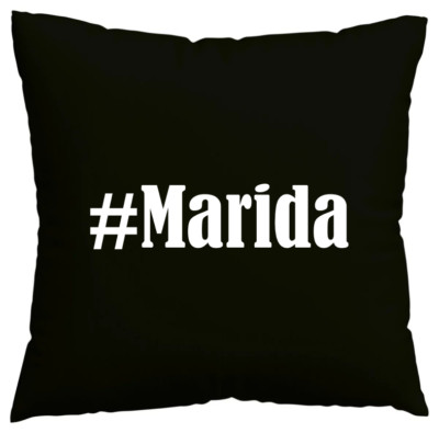 Kissenbezug #Marida I love Marida Schwarz 105641