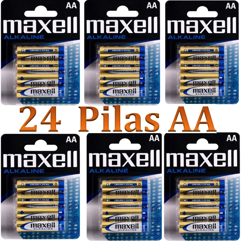 ⭐ Lote 24 Pilas Maxell AA LR06 R06 Bateria Alcalinas Alkalina Power 1.5V ⭐