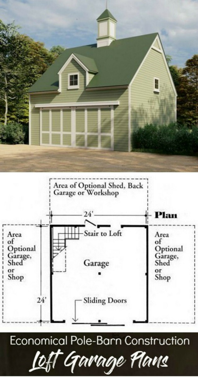 2 Car Garage Pole Barn Building Plans Pole Barn Garage Plans With Loft