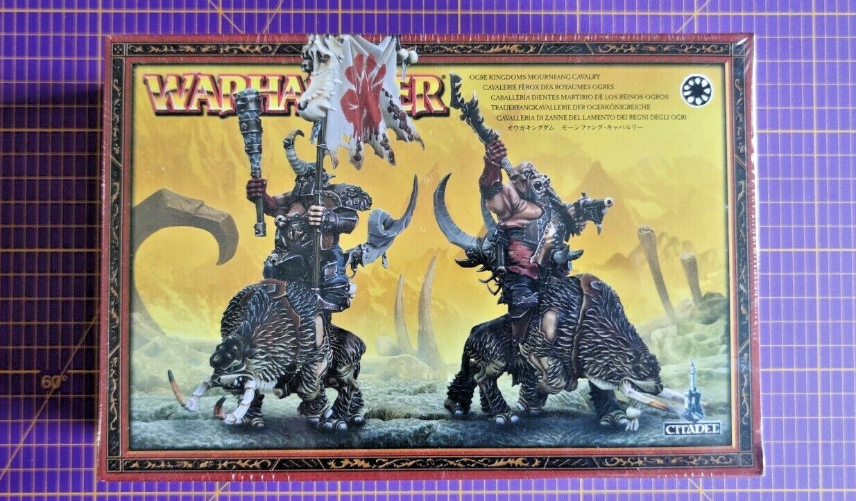 Warhammer - Ogre Kingdoms Mournfang cavalry - miniature - gamesworkshop citadel