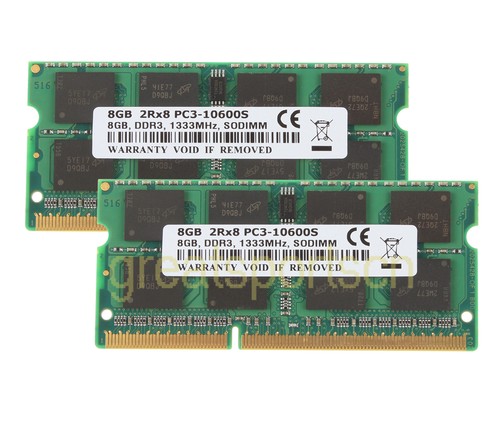 Kit 16GB 2X 8GB PC3-10600 DDR3 1333Mhz 1.5V 2RX8 SODIMM Laptop RAM Memory B184