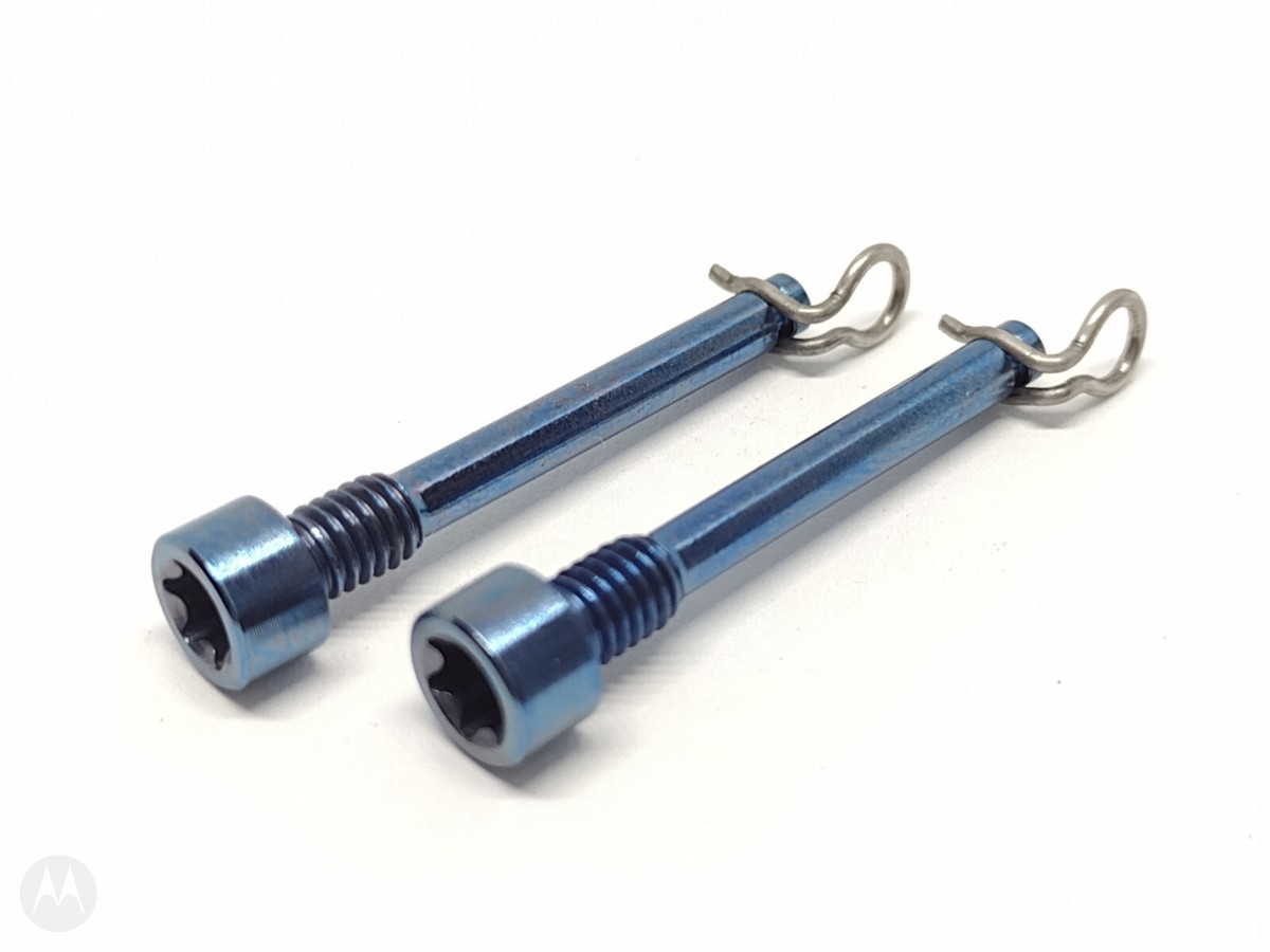 BLUE Titanium Pad Pin Axle Retainer Clip Shimano XTR XT SLX Saint