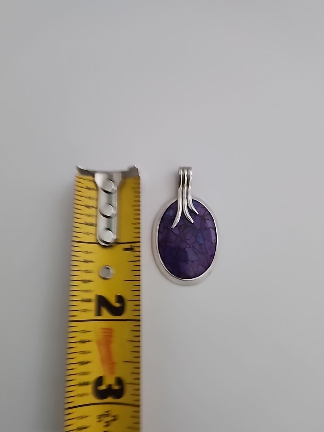 Vintage Solid 925 Sterling Silver Copper Purple T… - image 3