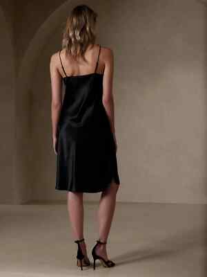 banana republic satin slip dress Banana Republic Satin Slip Dress Womens Sz 4 Rust Red Cutout Front  Bridesmaids