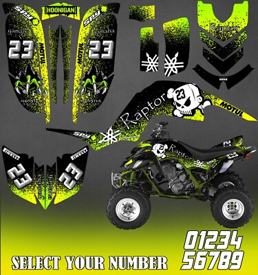 Kit Autocollants Complets Pour Yamaha Raptor 660/660R - Graphiques Personnalisables Pour ATV, Disponible En Finition Chrome, Brillante Ou Mate